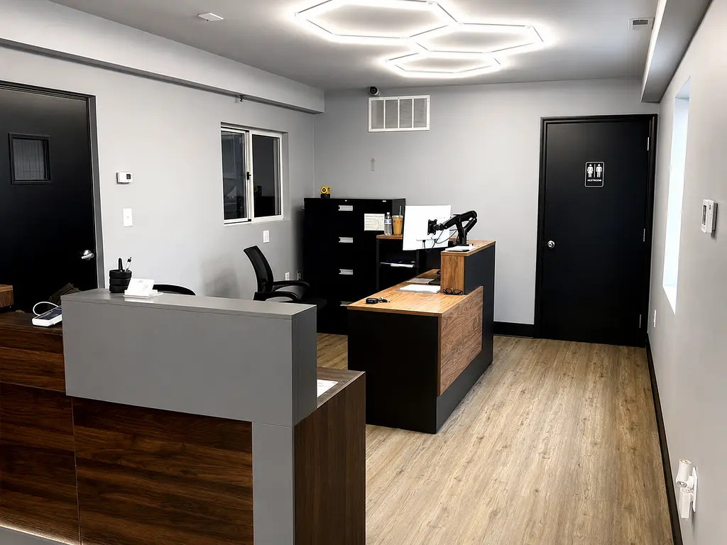 Reception and front-office area at R Complete Auto Care