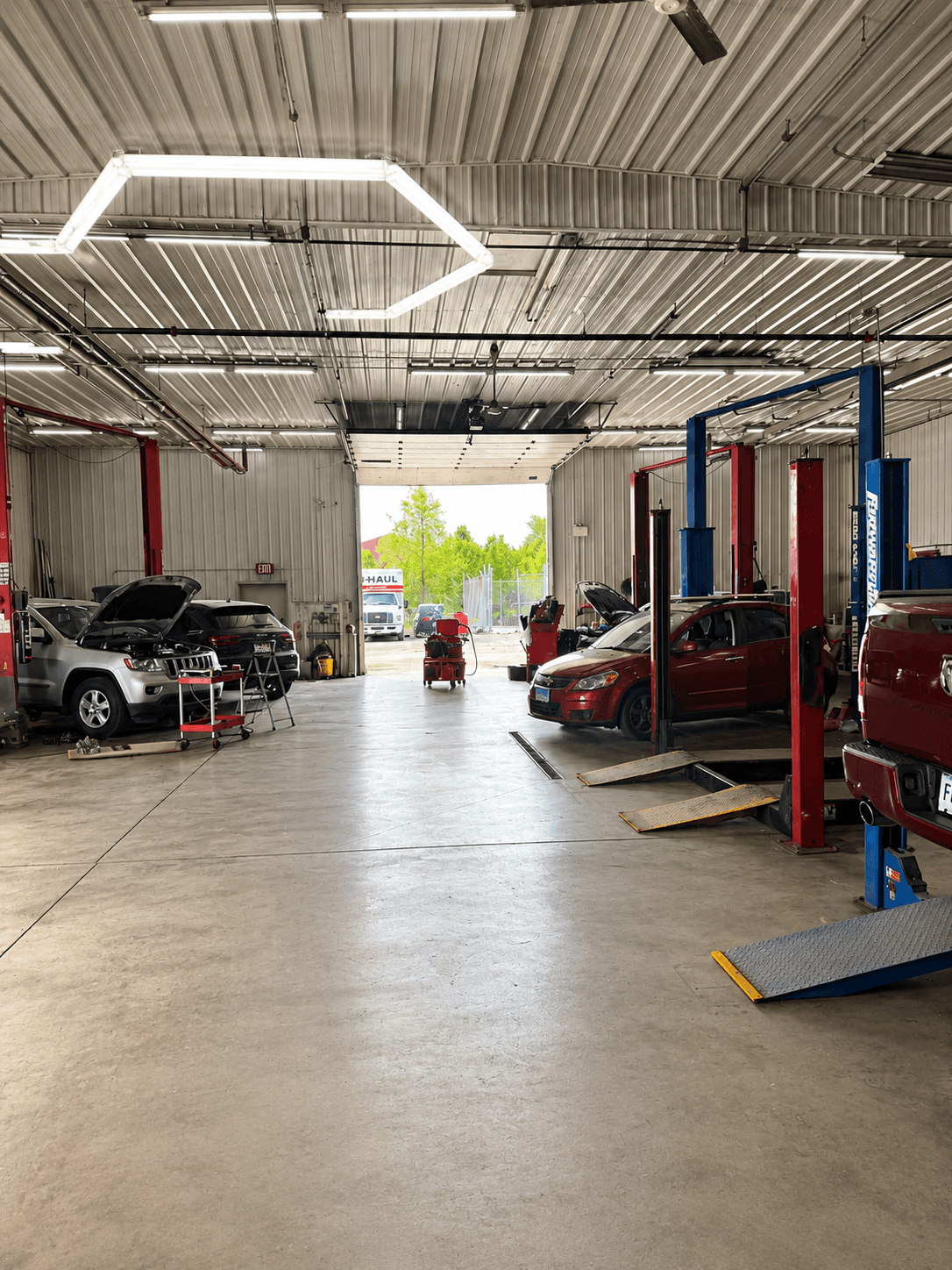 Service bays at R Complete Auto Care